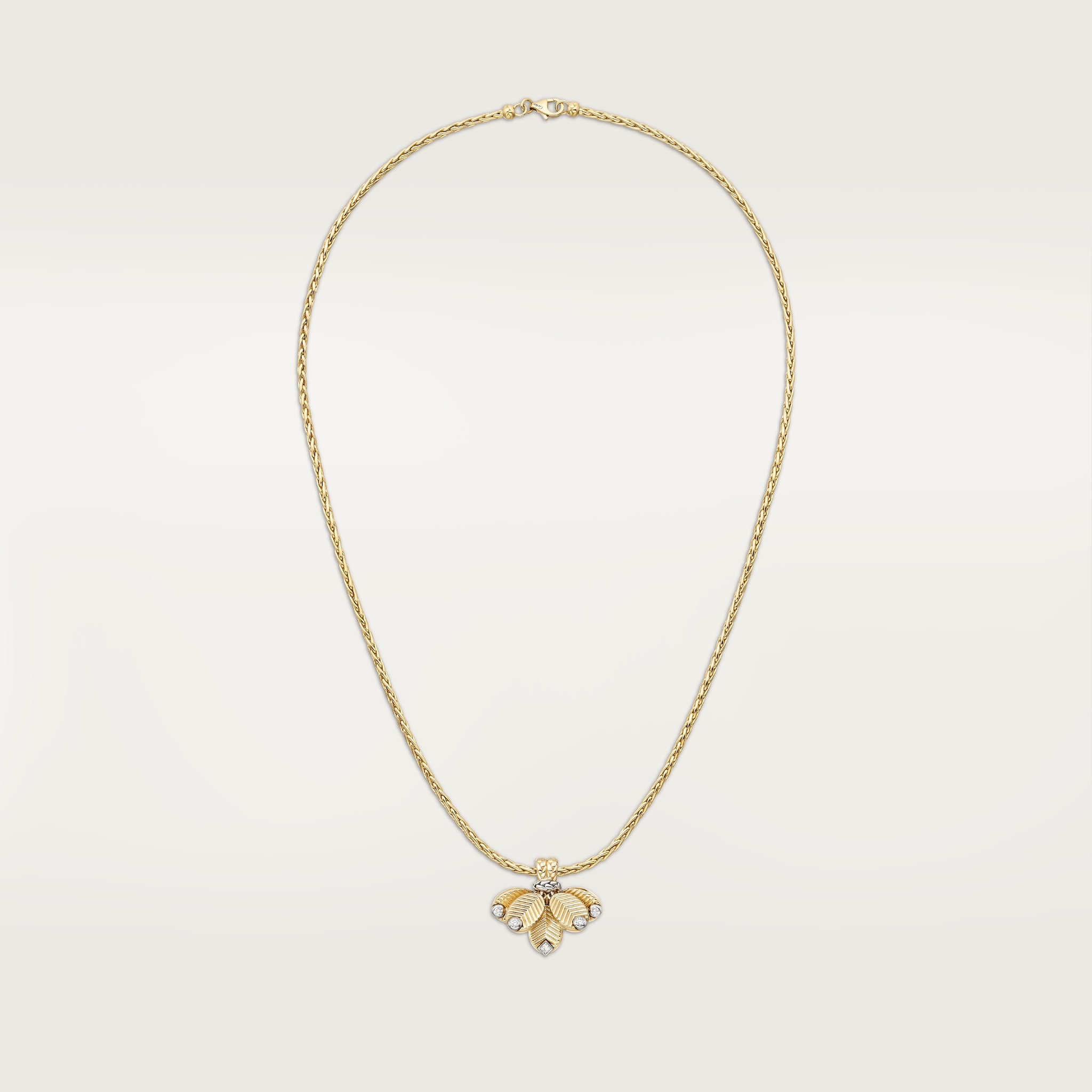 Grain de Café necklace, diamondsYellow gold, white gold, diamonds