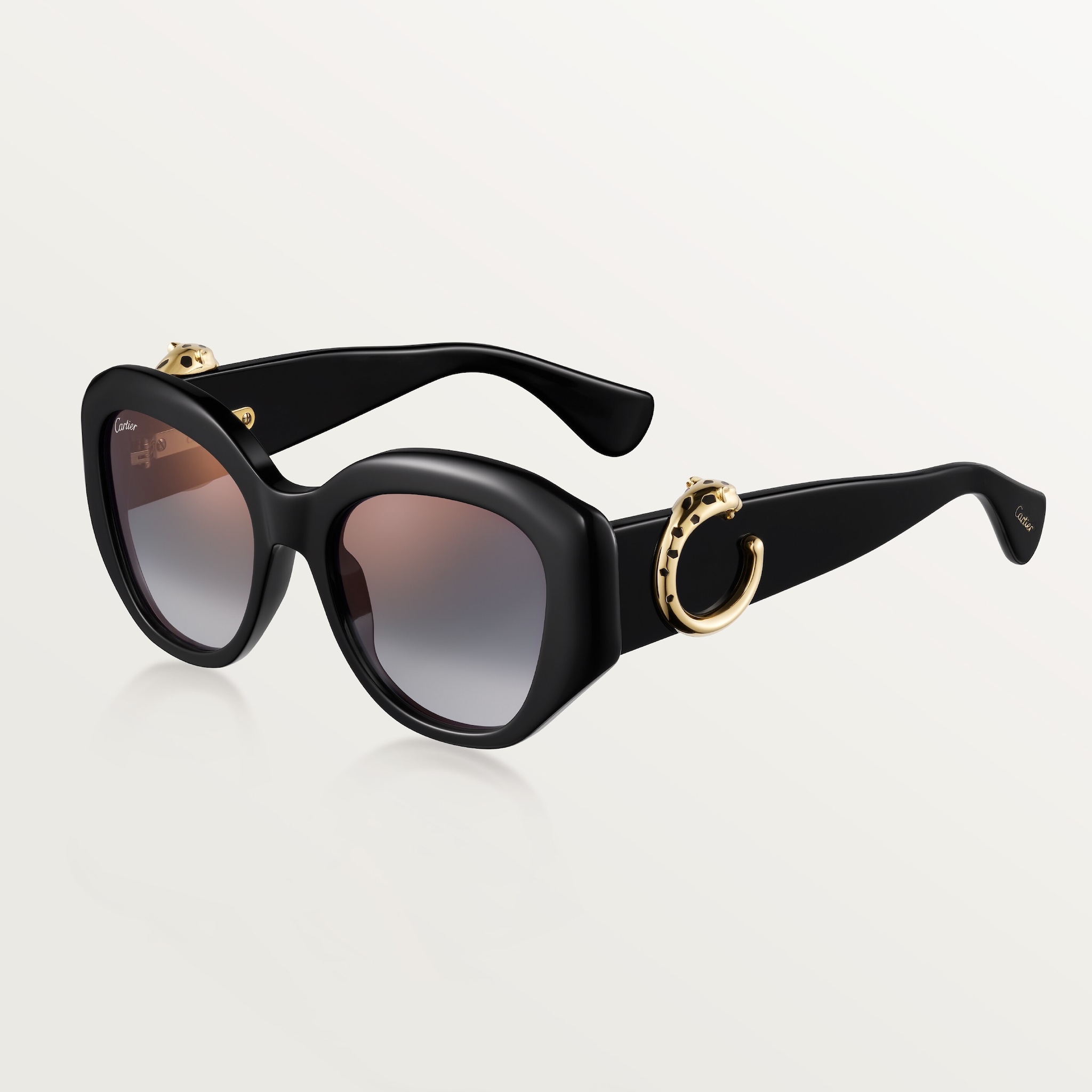 Panthère de Cartier, SunglassesBlack acetate, grey lenses