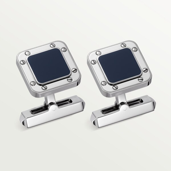 Santos de Cartier cufflinks, pen and wallet set Navy blue