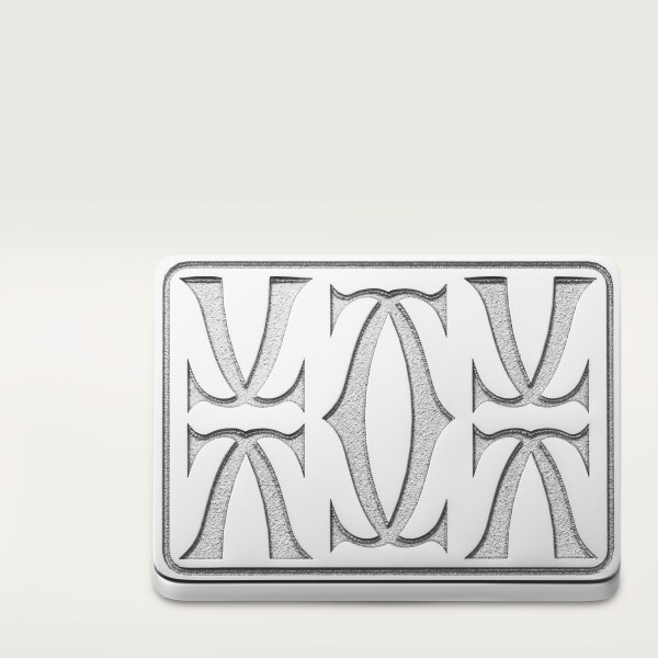 Double C de Cartier cufflinks Sterling silver, palladium finish.
