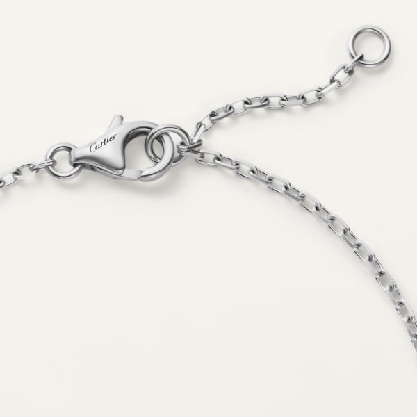 Love bracelet, on chain, paved White gold, diamonds