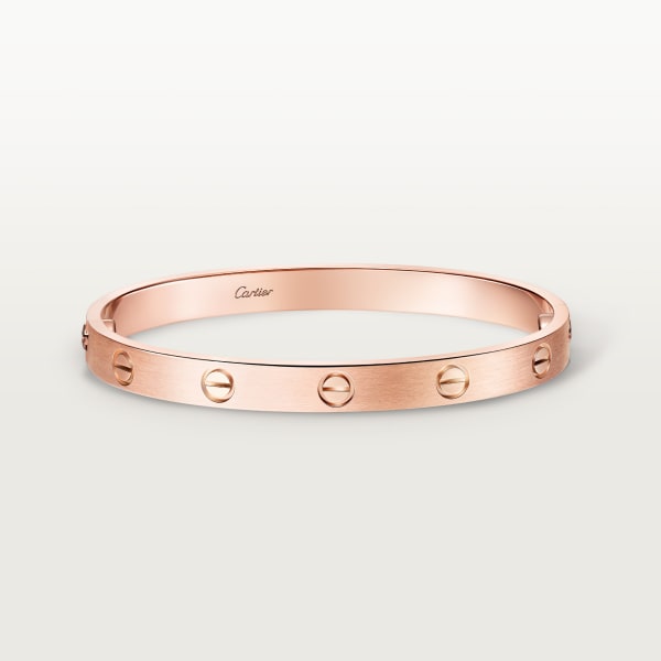 Love bracelet, classic model, brushed  Rose gold, brushed finish