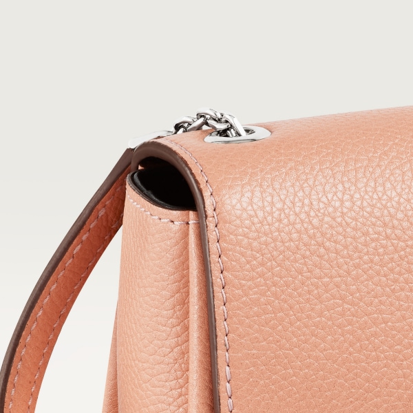 链条手袋，超小号款，Panthère de Cartier 粉色小牛皮，镀钯饰面