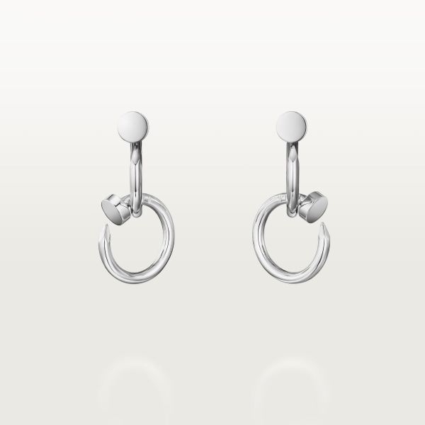 Juste un Clou earrings, double White gold