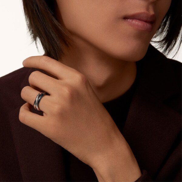 CRB4234100 Classic Trinity ring in ceramic White gold ceramic Cartier