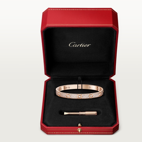 Love bracelet, classic model, paved, 10 diamonds Information not available
