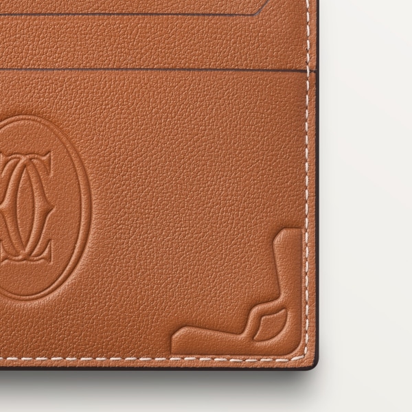 Double card holder, Must de Cartier Caramel-coloured calfskin