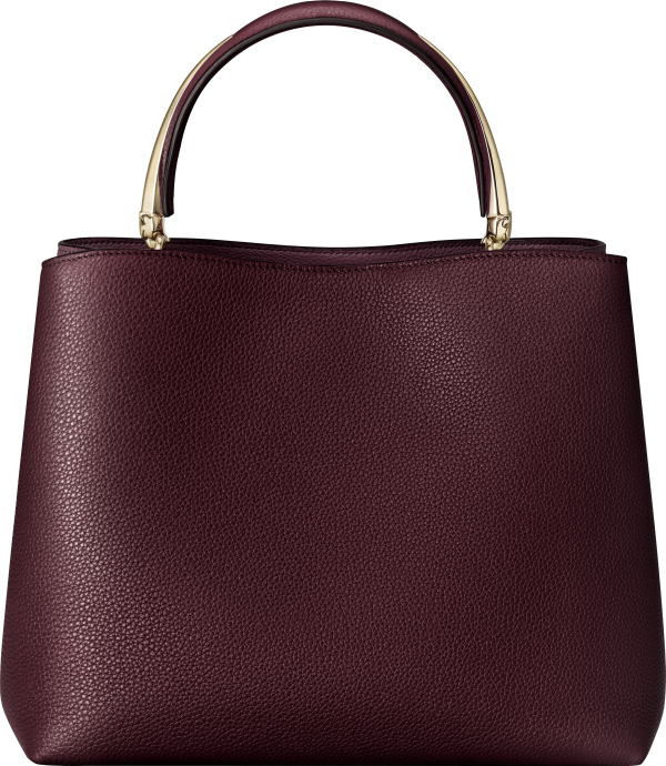 Medium model handle bag, Panthère Double Grape grained calfskin