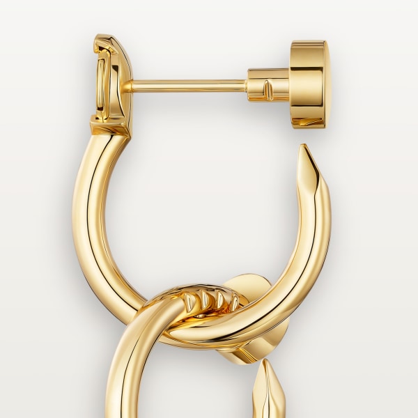 Juste un Clou earrings, double Yellow gold