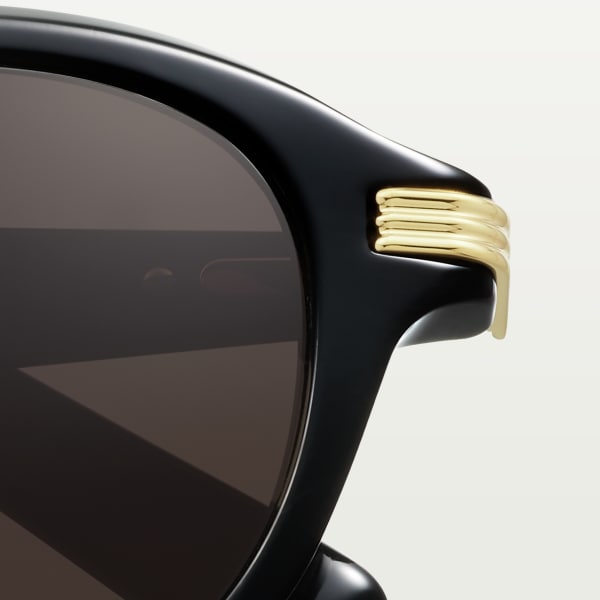 Première de Cartier sunglasses Black acetate, grey lenses