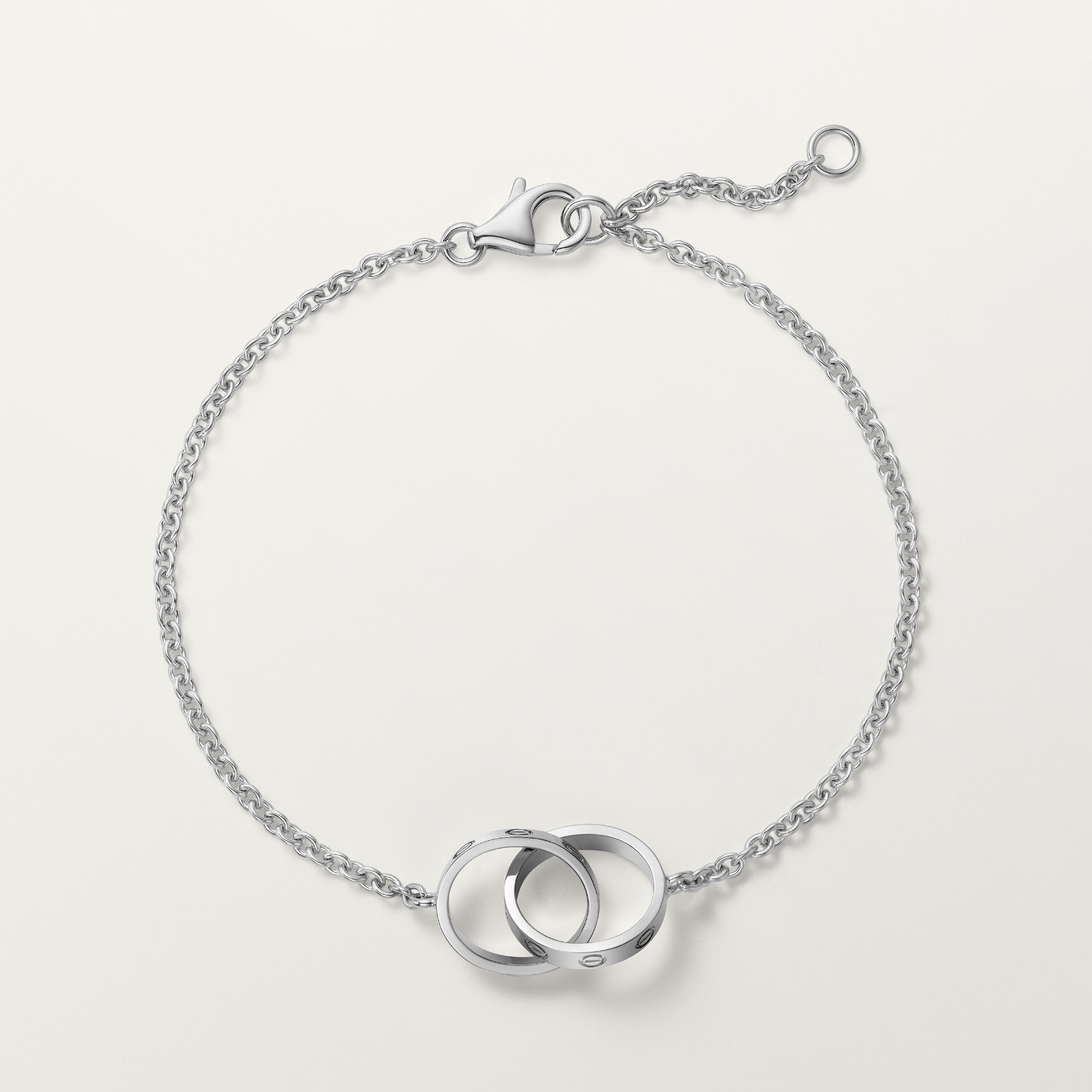 Love bracelet, on chainWhite gold