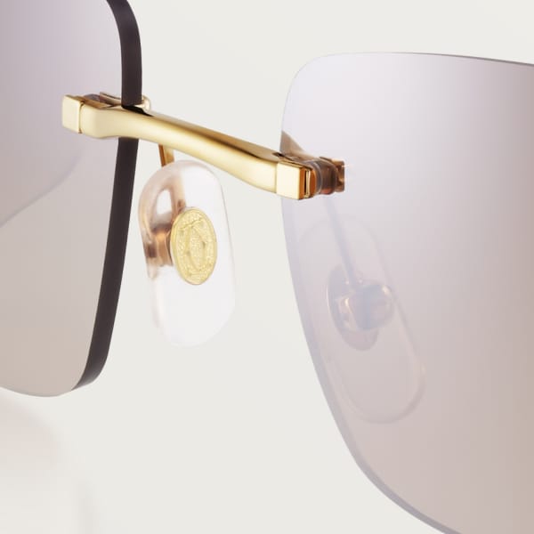 Panthère de Cartier, Sunglasses Smooth golden-finish metal, brown gradient lenses