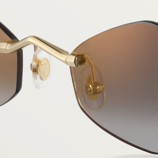 Panthère de Cartier sunglasses Smooth golden-finish metal, graduated grey lenses