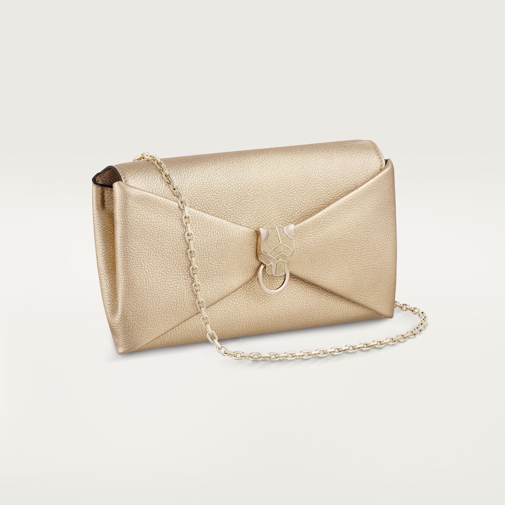 Chain pouch, Panthère de CartierGolden metallic calfskin, golden finish
