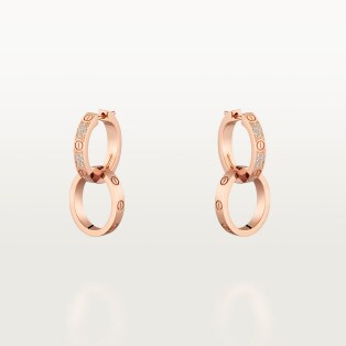 Cartier love earrings rose gold shop