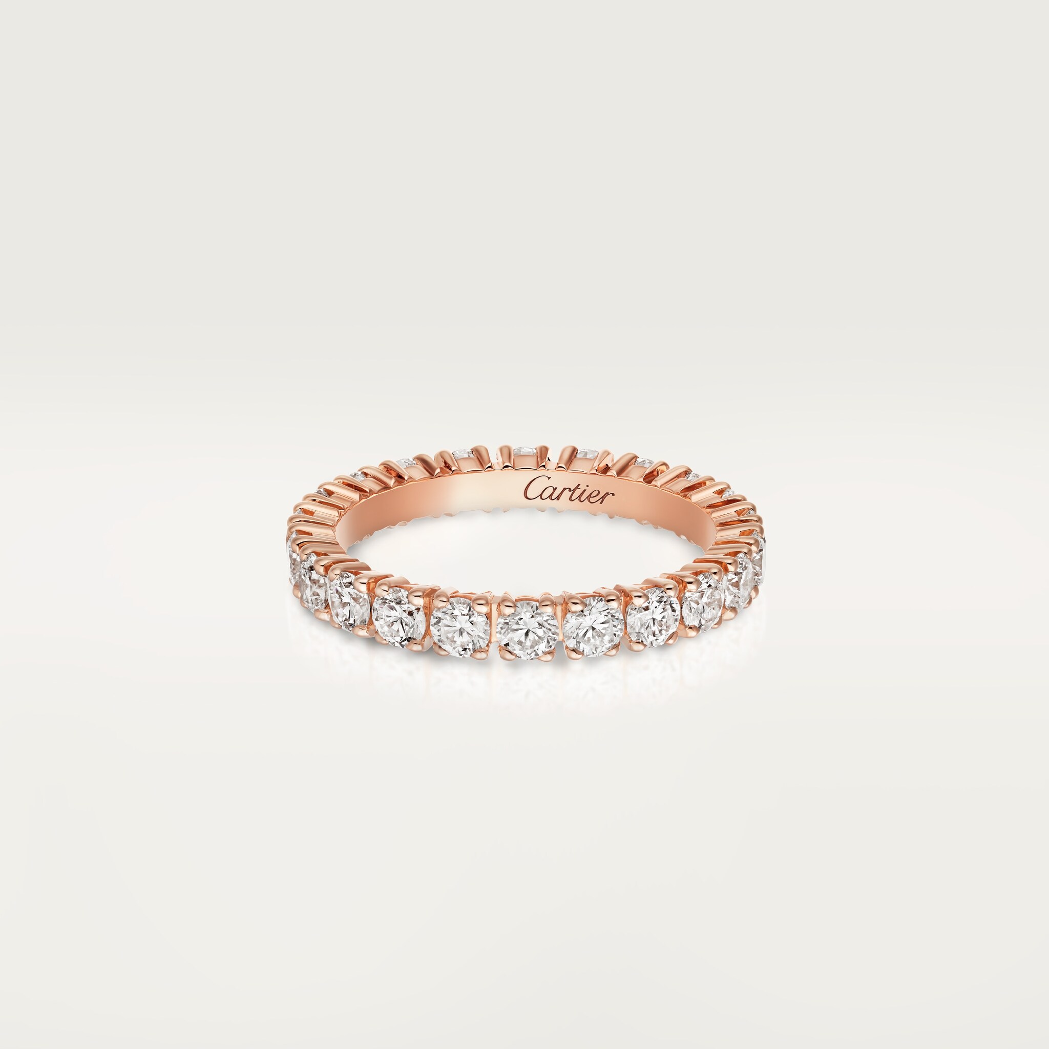 Cartier Destinée结婚戒指玫瑰金，钻石