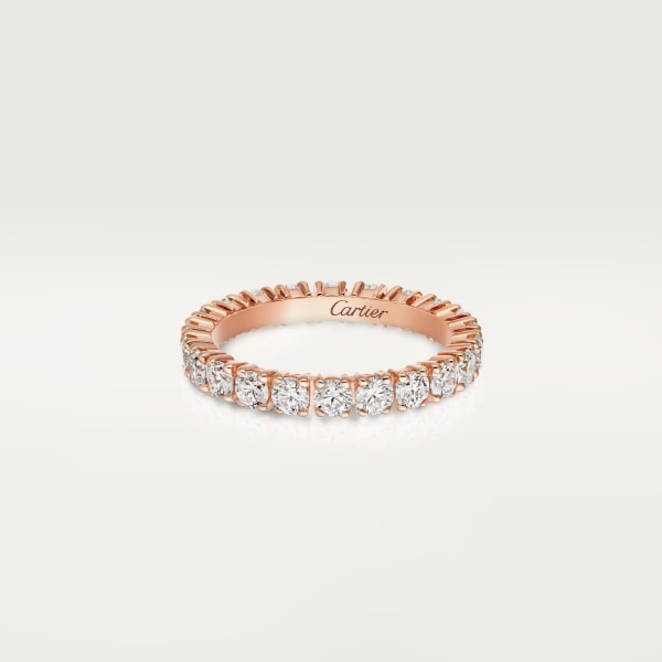 Cartier Destinée戒指，宽3.3毫米，铺镶钻石  玫瑰金，钻石