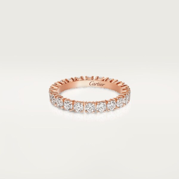 Cartier Destinée结婚戒指 玫瑰金，钻石