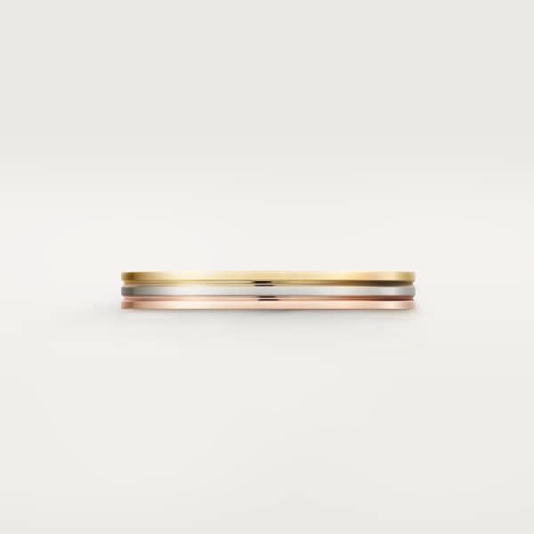 Vendome Louis Cartier wedding ring, width 2.5 mm White gold, rose gold, yellow gold