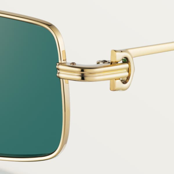 Panthère de Cartier, Sunglasses Smooth golden-finish metal, green lenses