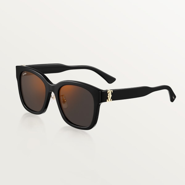 C de Cartier Sunglasses Black composite, grey lenses
