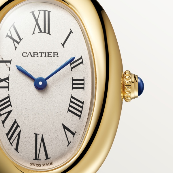 Baignoire watch Small model, size 16, quartz, yellow gold