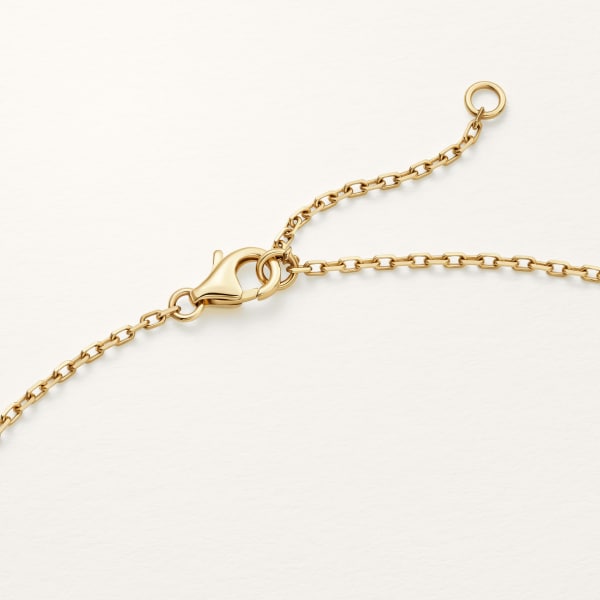 Love necklace, paved Yellow gold, diamonds
