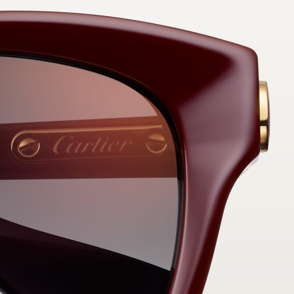 C de Cartier, Sunglasses Burgundy acetate, grey lenses