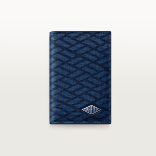 Four-credit card holder, Cartier Losange Mimosa yellow calfskin, embossed with Cartier signature motif, palladium finish