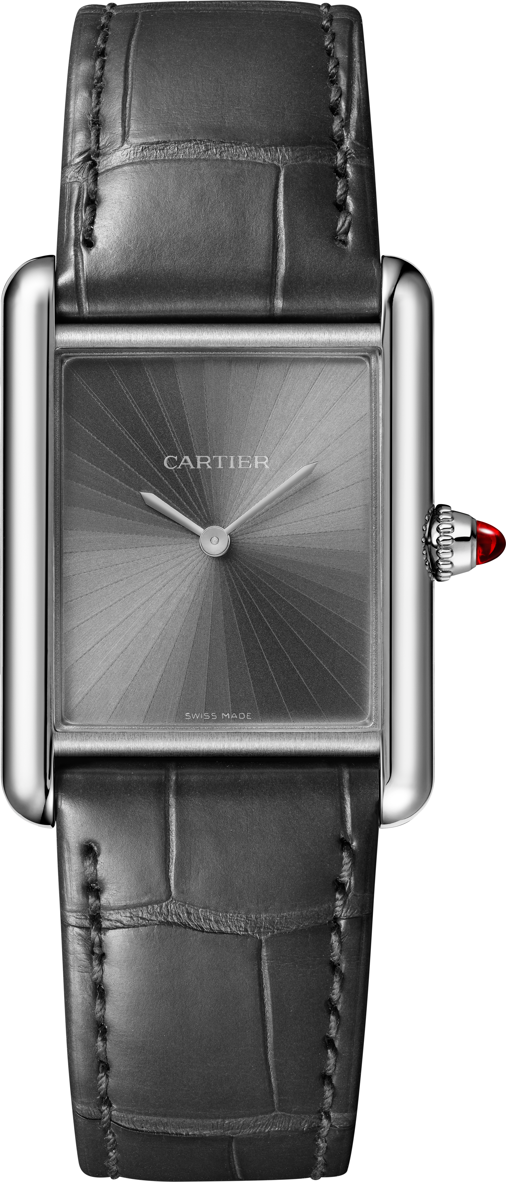 Tank Louis Cartier腕表大号表款，铂金，手动上链机械机芯