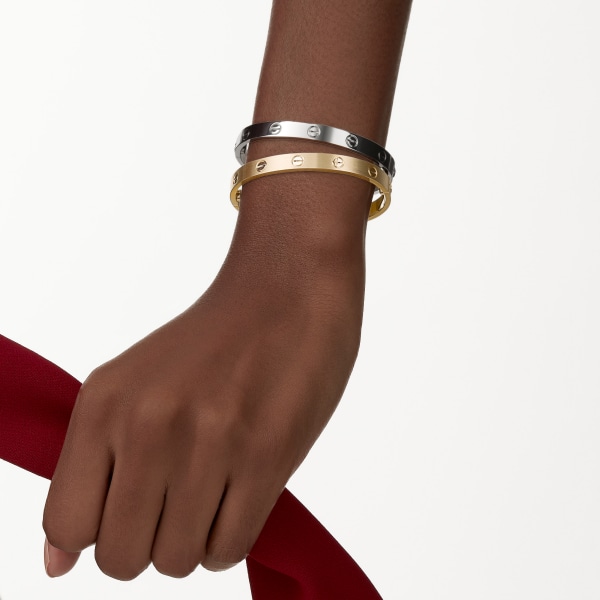 Love bracelet, classic model, one screw closure White gold