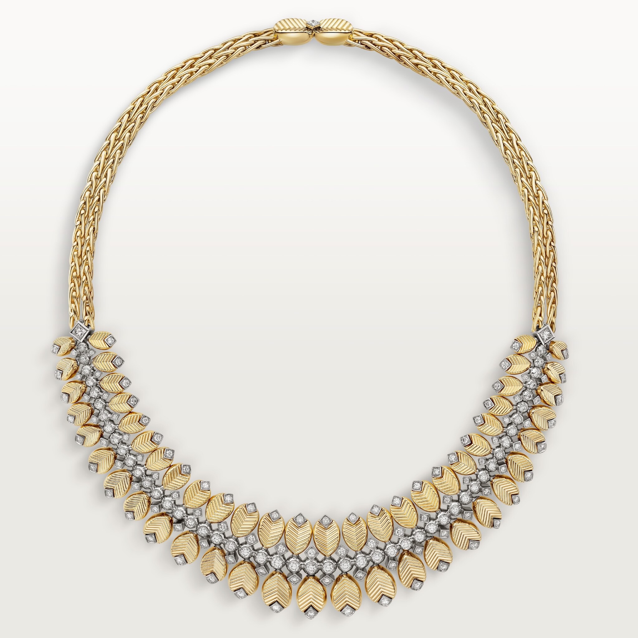 Grain de Café necklaceYellow gold, white gold, diamonds