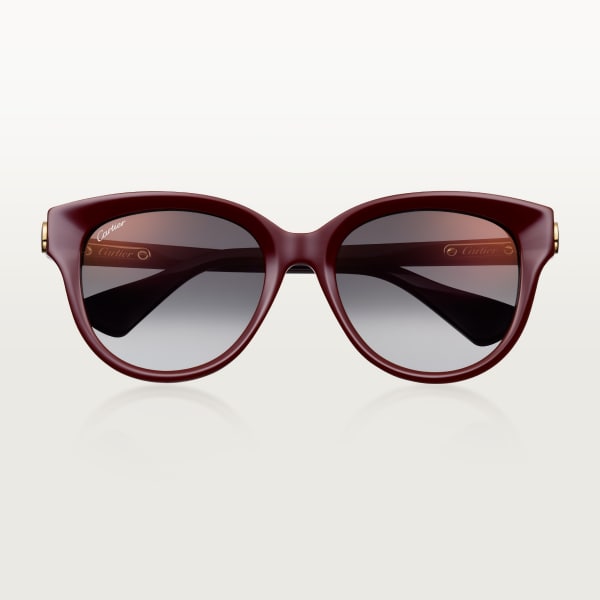 C de Cartier, Sunglasses Burgundy acetate, grey lenses