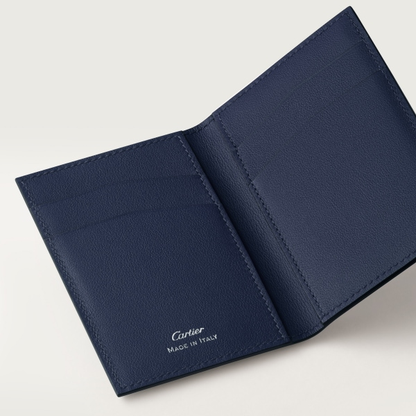 4 credit card holder, Cartier Losange Shadow Navy and sky blue calfskin