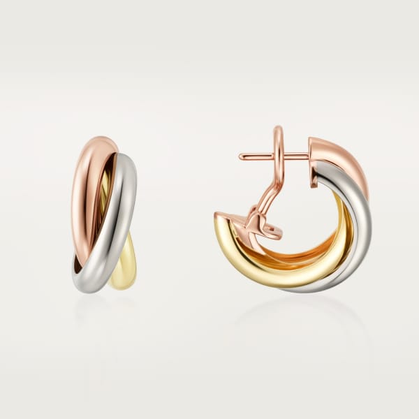 Trinity earrings, classic model White gold, yellow gold, rose gold