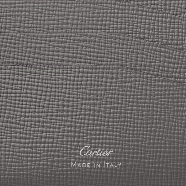 Cartier Losange系列小皮具，短款皮夹 灰色粒面小牛皮