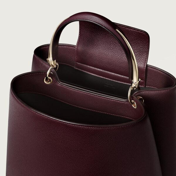 Medium model handle bag, Panthère Double Grape grained calfskin