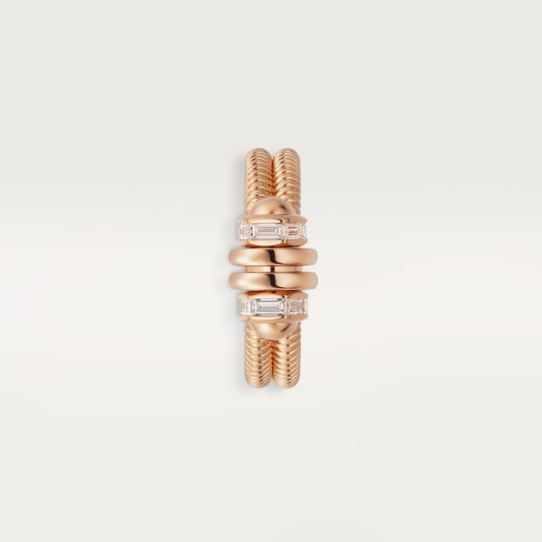Ecrou de Cartier ring, diamond Rose gold, diamonds