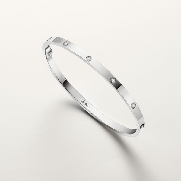 Love bracelet, small model, 10 diamonds White gold, diamonds