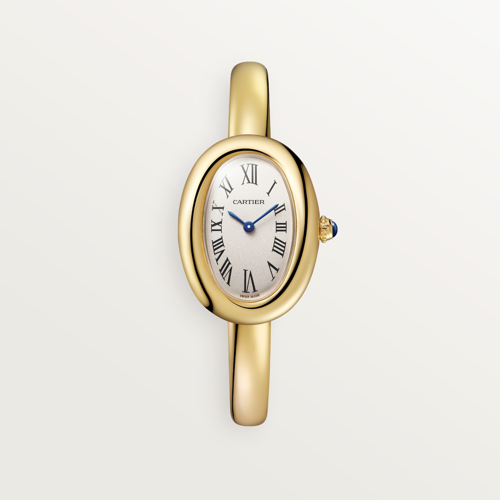 Baignoire watchSmall model, size 16, quartz, yellow gold