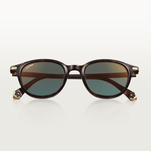Première de Cartier Sunglasses Tortoiseshell composite, green lenses
