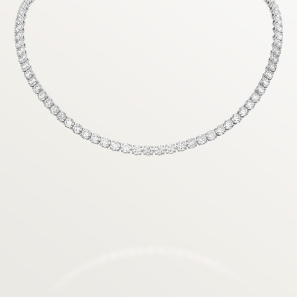 Essential Lines necklace, brilliant-cut diamonds  Platinum, diamonds
