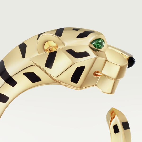 Indomptables de Cartier ring Yellow gold, black lacquer, onyx, tsavorite garnet