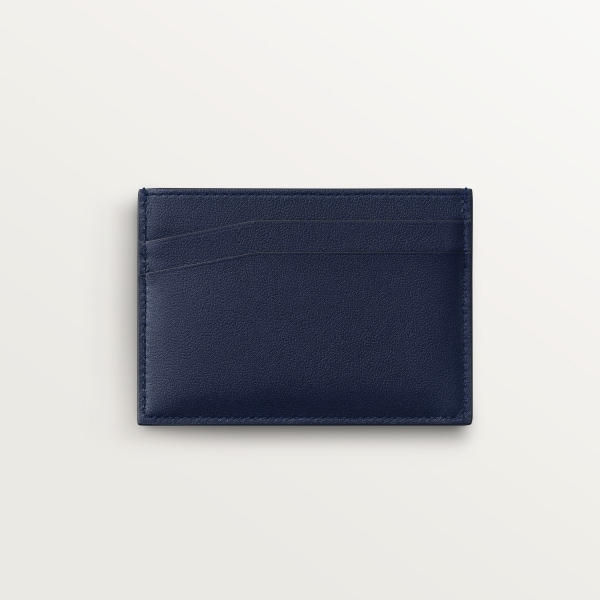 Double card holder, Cartier Losange Shadow Navy and sky blue calfskin