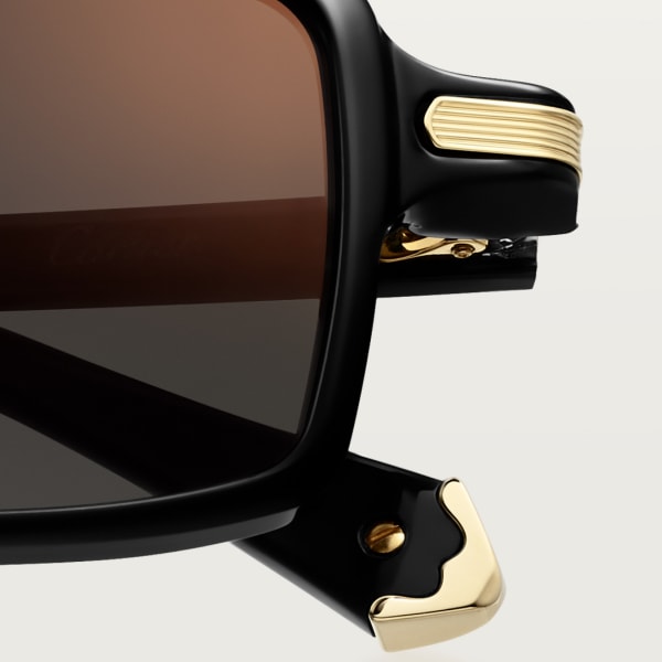 Première de Cartier Sunglasses Black acetate, grey lenses