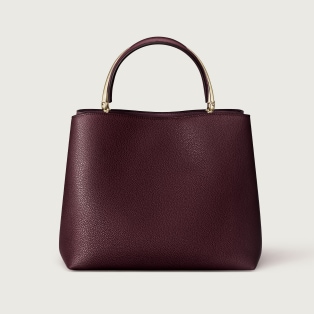 Medium model handle bag, Panthère Double Grape grained calfskin
