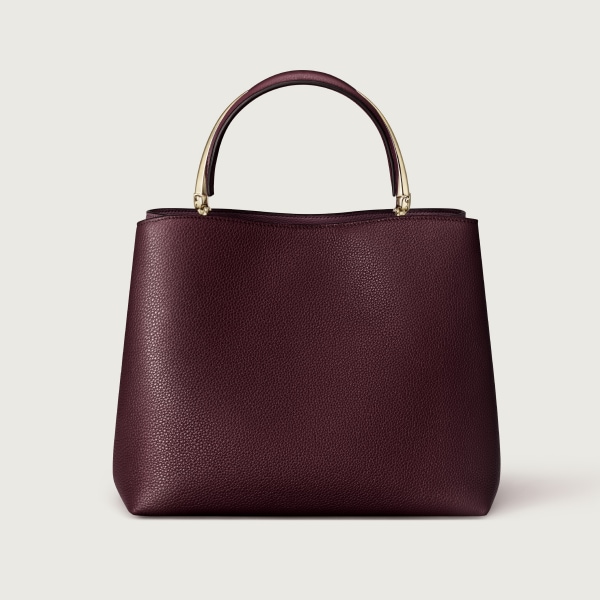 Medium model handle bag, Panthère Double Grape grained calfskin