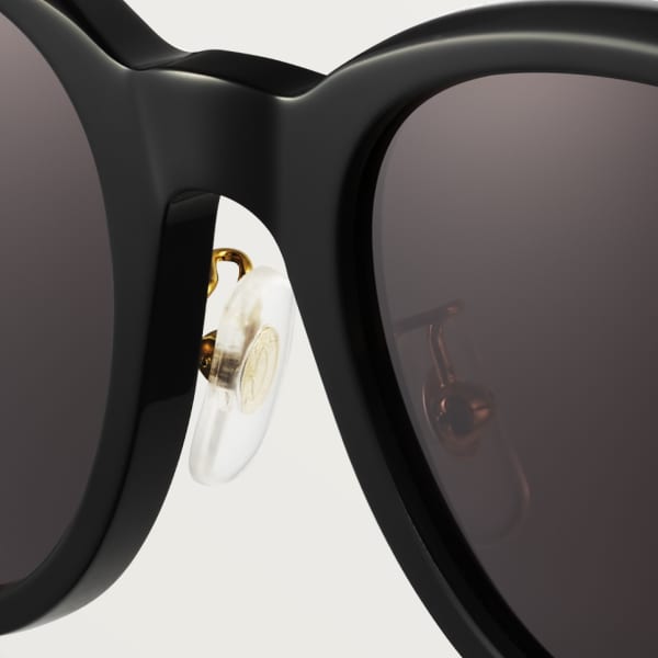 Première de Cartier sunglasses Black acetate, grey lenses