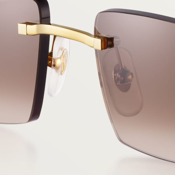 Panthère de Cartier, Sunglasses Smooth golden-finish metal, brown gradient lenses