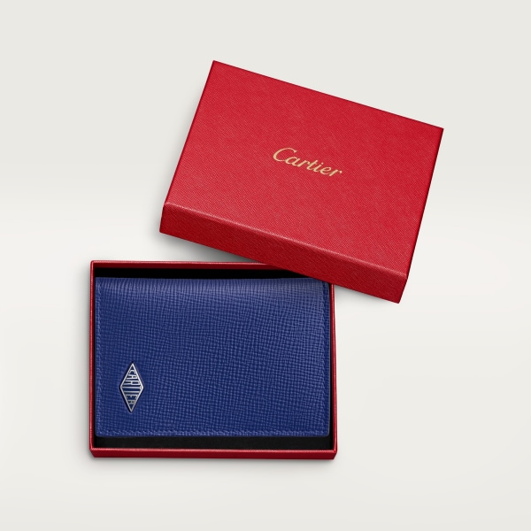 Cartier Losange系列4信用卡皮夹 墨色粒纹小牛皮